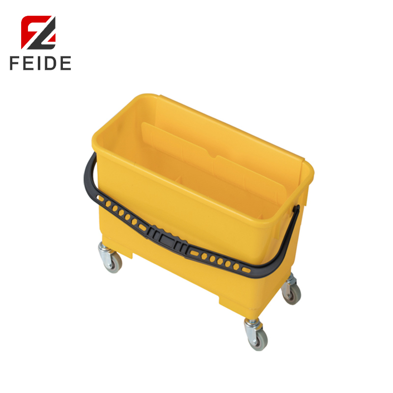 CB-24B-Y黃色24升帶U槽清潔桶B型無蓋