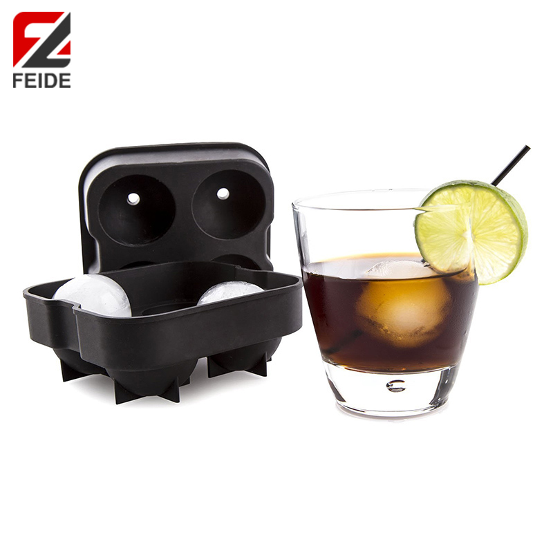 IT-01  4孔圓形冰球模具硅膠冰格