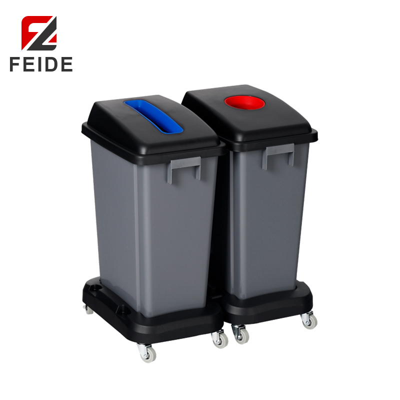 RB-02-W 60Lx2垃圾分類箱帶輪