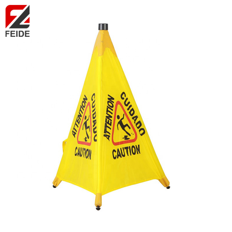 CS-11 3面彈出型可折疊尼龍布警告指示牌30英寸帶膠筒